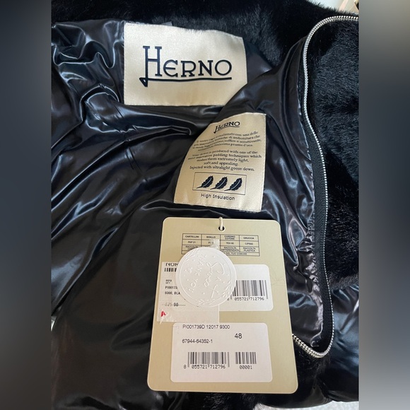 Herno Black Jacket size 48 NEW $675 - Picture 8 of 17